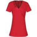 Premier Rose beauty and spa wrap satin trim tunic Strawberry Red